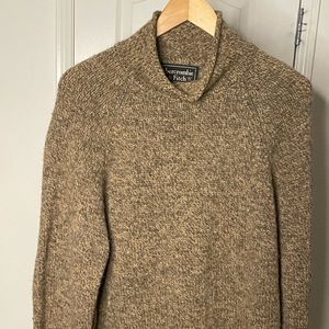 Ambercrombie and Fitch brown size medium 100% Lambs wool.